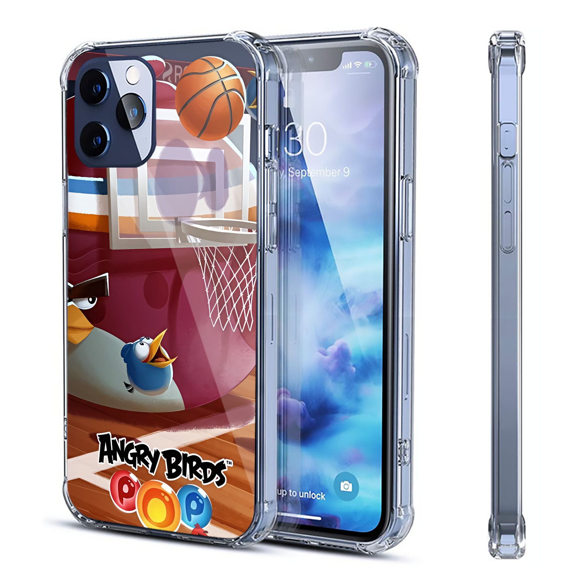 （画像用） Angry Birds アングリーバード 【iPhone 12シリーズ対応】透明スマホケース（クリアソフトケース）